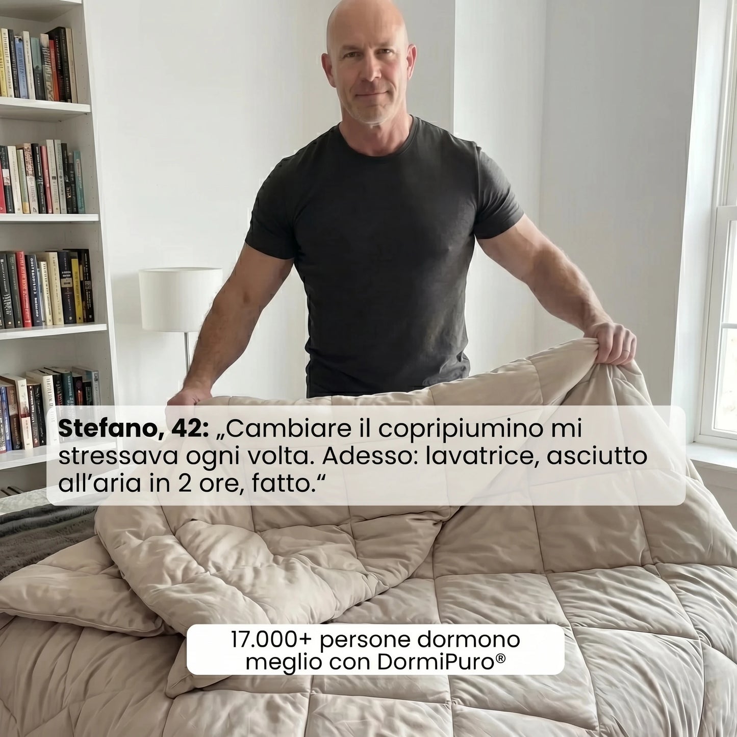 Reeest DormiPuro® — Il Piumone Che Lavi Come un Lenzuolo