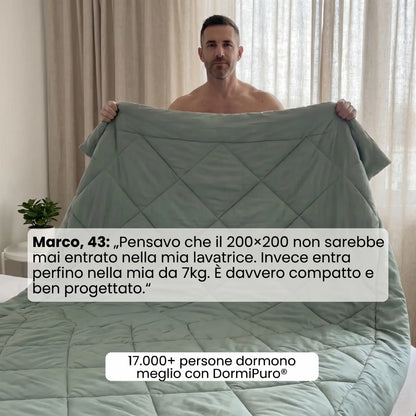 Reeest DormiPuro® — Il Piumone Che Lavi Come un Lenzuolo