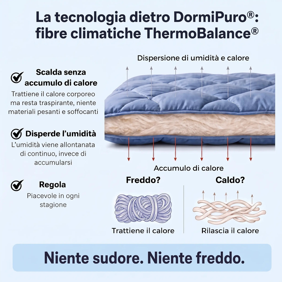 Reeest DormiPuro® — Piumone 2-in-1 per tutte le stagioni. Asciugatura rapida e senza copripiumino